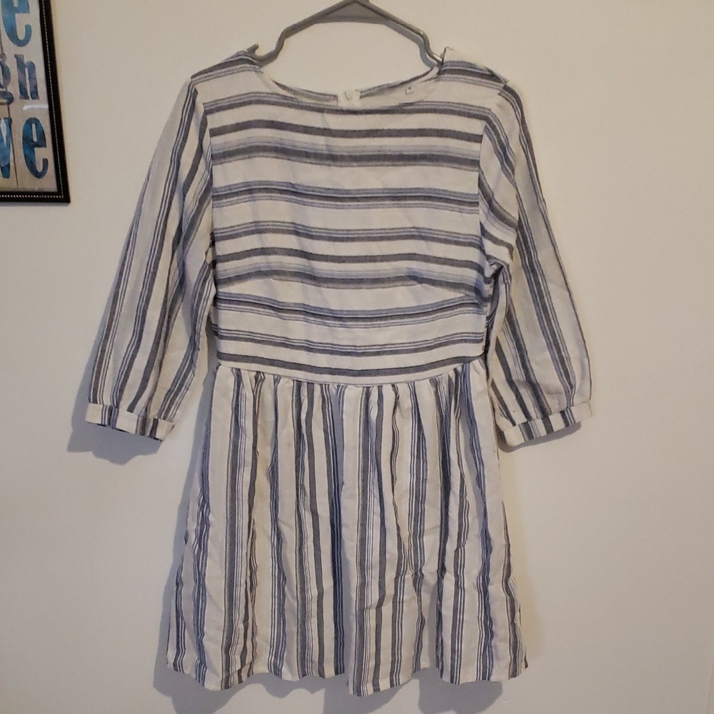 🧁Striped Blue and White Dress